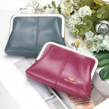 Royal Bagger Fashionable Genuine Leather RFID Blocking Women's Wallet with Kiss Lock, Card Slots and Zipper Coin Pocket 4120