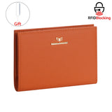 Royal Bagger RFID Genuine Leather Passport Wallets for Women, Travel Wallet with Card Slots, SIM Card Storage and Tool 4090