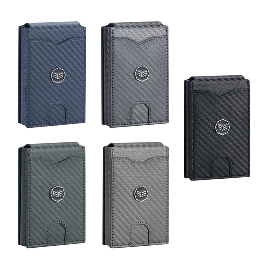 Royal Bagger Carbon Fiber Men's Wallet, Quick Card Access, RFID Blocking, 12 - Card Capacity with ID Window & Magnetic Closure 3246