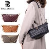 Royal Bagger Classic Quilted Chain Shoulder Bag for Women, Genuine Soft Cow Leather Underarm Purse, Fashion Handbag 3263