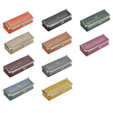 Royal Bagger Genuine Leather RFID Blocking Fashion Glasses Case, Pencil Bag with Kiss Lock, Organizer for Rings, Necklaces & Earrings for Women 3135