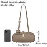 Royal Bagger Genuine Cow Leather Shoulder Handbag for Women, Cylinder Purse with Adjustable Strap, Fashion Women's Bag 3249