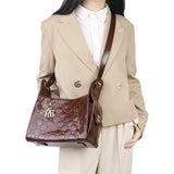 Royal Bagger Genuine Cow Leather Crossbody Bag for Women, Retro Fashion Underarm Shoulder Purse, Large Capacity 3268