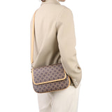 Royal Bagger Retro Crossbody Box Bag for Women, Signature Canvas & Leather, Elegant Compact Shoulder Purse 5245