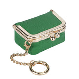 Royal Bagger Genuine Leather Mini Coin Purse, Solid Color Kiss Lock Change Pouch, Casual Style Small Storage Bag for Women 1894