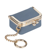 Royal Bagger Genuine Leather Mini Coin Purse, Solid Color Kiss Lock Change Pouch, Casual Style Small Storage Bag for Women 1894