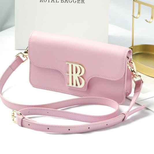 Royal Bagger Genuine Cow Leather Crossbody Bag for Women, Elegant Mini Shoulder Purse with Chain Strap & RFID Wallet 3244