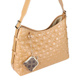 Royal Bagger Mini Retro Jewelry Box for Women, Slim Kiss Lock Purse with Removable Chain, Signature Coated Canvas & Vegetable-Tanned Cowhide Leather 7120