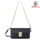 Royal Bagger Genuine Cow Leather Crossbody Bag for Women, Elegant Mini Shoulder Purse with Chain Strap & RFID Wallet 3244