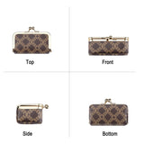 Royal Bagger Women's Jewelry Box – Mini Case for Rings, Necklaces & Earrings, Coated Canvas & Vegetable-Tanned Cowhide Leather with Kiss Lock Coin Purse 5203