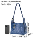 Royal Bagger Genuine Cow Leather Crossbody Bag for Women, Retro Fashion Underarm Shoulder Purse, Large Capacity 3268